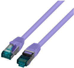 Медна пач корда Свързващ пач кабел S-FTP, категория 6а, LSZH, виолетов Изберете дължина 1.5 метра
