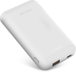 Батерия за смартфон Wesdar Външна батерия S293, 5000 mAh, бяла