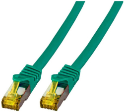 Оптична пач корда RJ45 Пач корда S-FTP, кат. 6A, LSZH, кат. 7 Raw cable, зелена &mdash; 15 метра