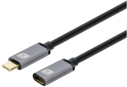 Кабел/адаптер USB 3.2 свързващ кабел, C-C, Male-Female, черен Изберете дължина 1 метър