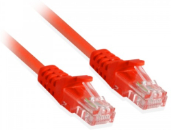 Медна пач корда Пач кабел кат. 5e, U-UTP, PVC, CCA, червен, 1.5 метра