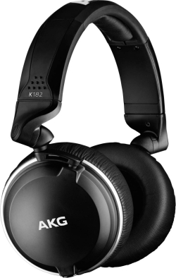 Слушалки AKG K182 професионални затворени слушалки, 50 мм драйвери - черен