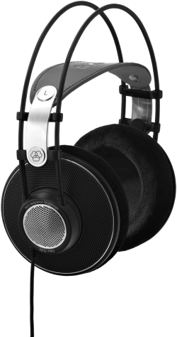AKG K612 PRO отворен гръб, премиум референтни студийни слушалки - черен