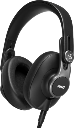 AKG K371, сгъваеми студийни слушалки със затворен гръб, над ушите, черни