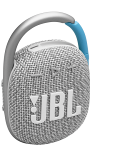 JBL Clip 4 Eco Portable Bluetooth Speaker - Бял