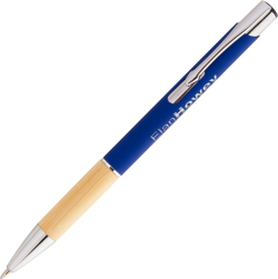 Канцеларски продукт Химикалка Virgo, метал и бамбук, синя