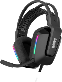 Слушалки Marvo геймърски слушалки, H8619 - RGB