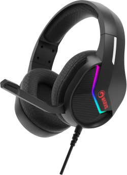 Слушалки Marvo геймърски слушалки H8618 Black - 50mm, USB, RGB