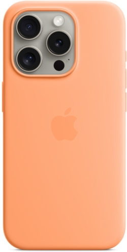 Калъф за смартфон Apple iPhone 15 Pro Silicone Case with MagSafe - Orange Sorbet