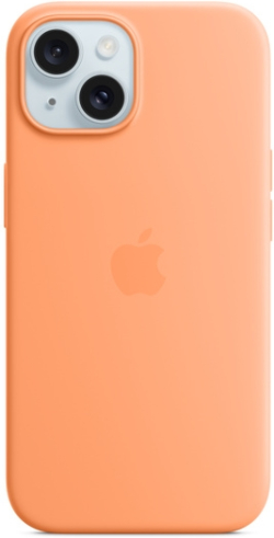 Калъф за смартфон Apple iPhone 15 Silicone Case with MagSafe - Orange Sorbet