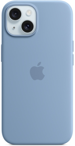 Калъф за смартфон Apple iPhone 15 Silicone Case with MagSafe - Winter Blue
