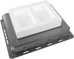 Елемент Кофражна кутия за подова кутия - 6 модула 45x45 мм