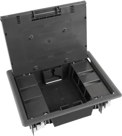 Елемент Подова кутия за 6 модула 45x45 мм — Черен