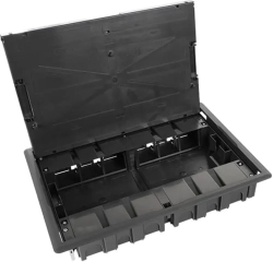 Елемент Подова кутия за 12 модула 45x45 мм — Черен