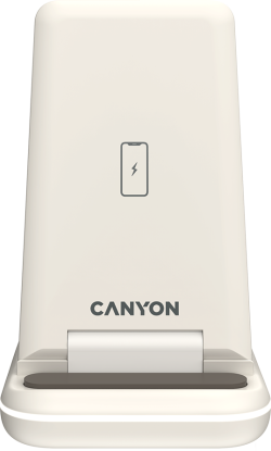 Принадлежност за смартфон Canyon WS-304, 3в1 бързо зарядно, 15W, 1.5A, 12 V, 1x USB Тype-C, бял цвят
