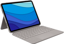Калъф за таблет LOGITECH Combo Touch за Apple iPad Pro 12.9, Подсветка, тъчпад, Сив