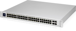 Комутатор/Суич Ubiquiti Pro, 48х GbE RJ45, 4х 10G SFP+, Layer 3, 1.3" сензорен екран, 60W