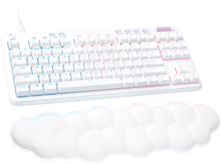 Клавиатура Logitech G713, геймърска, с кабел, подсветка, механични суичове, бял