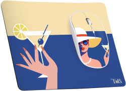 Комплект мишка TNB и пад Exclusiv Cocktail, USB Type-A, 3 бутона