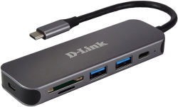 Докинг станция D-LINK 5in1 USB-C Hub with Card Reader