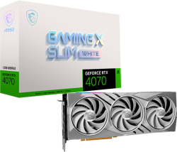 Видеокарта MSI GeForce RTX 4070 Gaming X Slim White, 12GB GDDR6X, 3x DP 1.4a, 2x HDMI 2.1a