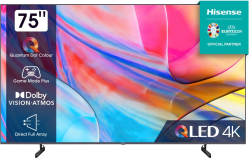 Телевизор Hisense A7KQ 75" 3840x2160, QLED, 60Hz, HDMI, USB, LAN, Bluetooth, VESA