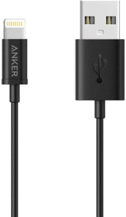 Кабел/адаптер Anker powerline select кабел за данни, USB-A - Lightning, 0.9м, черен