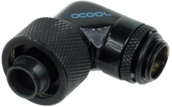 Охлаждане Компресионен фитинг Alphacool, 16-10 - G1-4, 90, Въртящ се, Черен мат