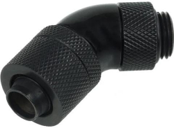 Охлаждане Компресионен фитинг Alphacool, 13-10 - G1-4, 45, Въртящ се, Черен мат