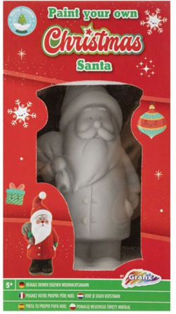  Moxy Фигурка за рисуване Дядо Коледа, с бои и четка