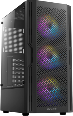 Кутия Antec AX20, ATX, RGB, Закалено стъкло, Гейминг, USB 3.0, Черна