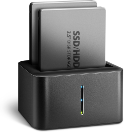 Докинг станция AXAGON ADSA-D25, USB type A 1м,SATA 3.0, Метал, LED индикатор, Черен