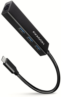 USB Хъб USB-C to Giga LAN + 3xUSB3 HUB, AXAGON HMC-GL3A