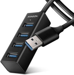 USB Хъб HUB USB3-А to 4xUSB3 A, Mini, 1.2m, AXAGON HUE-M1AL