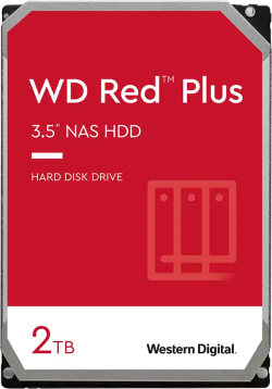 Хард диск / SSD Western Digital Red Plus Bulk, 2TB HHD NAS, SATA, 128MB cache, 5400 rom, 3.5"