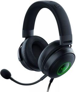 Слушалки Razer Kraken V3, геймърски, с кабел, вграден микрофон, покриващо ухо, черен
