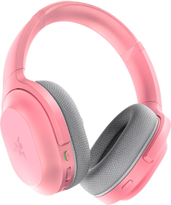 Слушалки Razer Barracuda, геймърски, безжични Bluetooth, с микрофон, розов цвят