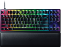Клавиатура Razer Huntsman V2 Tenkeyless, геймърска, с кабел, RGB подсветка, механични суичове