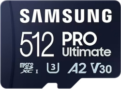 SD/флаш карта Samsung PRO Ultimate, 512GB, micro SD, U3, Read 200 MB/s, Write 130MB/s, SD Adapter