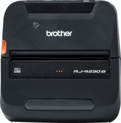 Етикетен принтер Brother RJ-4230B, Черно-бял, 127 мм/сек, 203 dpi, 104 мм, Bluetooth, USB 2.0, Черен