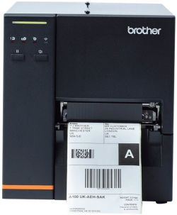 Етикетен принтер Brother TJ-4120TN, черно-бял, 300 x 600 dpi, 178 мм/сек, 1x USB 2.0, 1x RS-232, 1x RJ-45