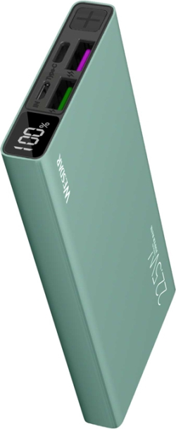 Батерия за смартфон Wesdar Външна батерия S221, 10000 mAh, зелена