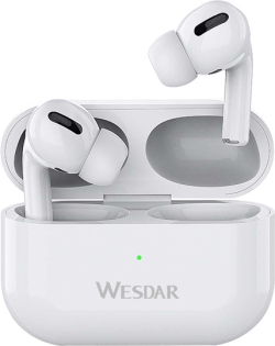Слушалки Wesdar TWS21, True wireless, безжични, бели