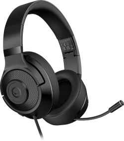 Слушалки Lorgar Noah 101, геймърски, с кабел, вграден микрофон, покриващо ухо, черен