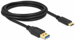 Кабел/адаптер Кабел Delock SuperSpeed, USB-A мъжко - USB-C мъжко, (USB 3.2 Gen 2), 10 Gbps, 2 м