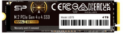 Хард диск / SSD SSD Silicon Power US75 4TB M.2-2280, PCIe, Gen 4x4 NVMe