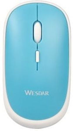 Мишка Wesdar X63, безжична, 4 бутона, синя