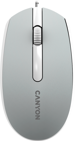 Мишка Canyon M-10, с кабел, 1000 dpi, подходяща за лява ръка, сив цвят