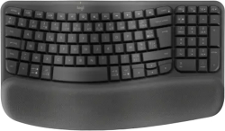 Клавиатура Logitech Wave Keys, Безжична, QWERTY, 2.4 GHz, Ергономичен дизайн:, Черен