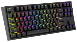 Клавиатура Genesis, Геймърска Thor 404 TKL RGB подсветка, US Layout Yellow Switch, черна